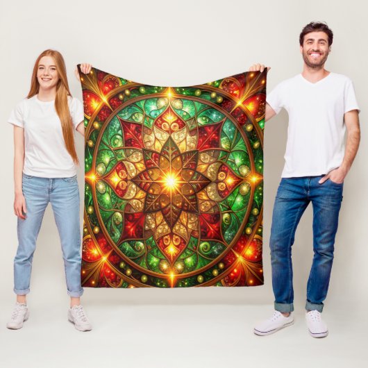 Dekorative rote grüne Fleece-Decke Fleecedecke (Beispiel)
