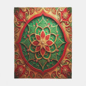 Dekorative rote grüne Fleece-Decke Fleecedecke (Vorderseite)