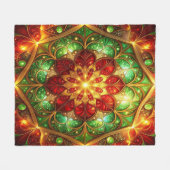 Dekorative rote grüne Fleece-Decke Fleecedecke (Vorderseite (Horizontal))