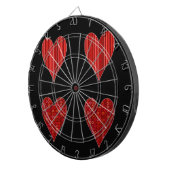 Dekorative Rote Herzen Dartscheibe (Vorderseite rechts)