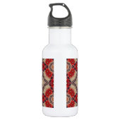 Dekorative Rote Retro Art Trinkflasche (Rückseite)