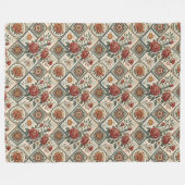 Dekorative Rote Rosen Tile Blanket Warme Touch Fleecedecke (Vorderseite (Horizontal))