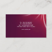 dekorative rote Visitenkarte (Rückseite)