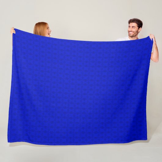 Dekorative Royal Blue Governor Satin Pattern Fleecedecke (Beispiel)