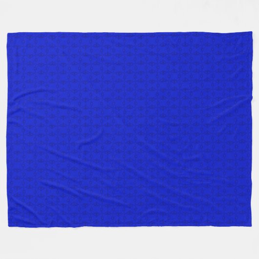 Dekorative Royal Blue Governor Satin Pattern Fleecedecke (Vorderseite (Horizontal))