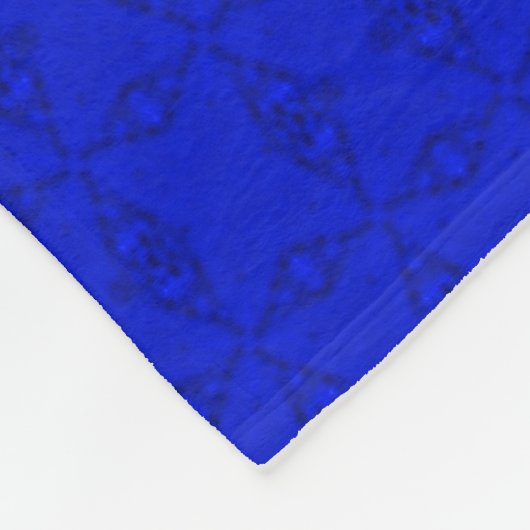 Dekorative Royal Blue Governor Satin Pattern Fleecedecke (Ecke)