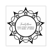 Dekorative Rücksendeadresse Gummi Briefmarke Gummistempel (Prägung)