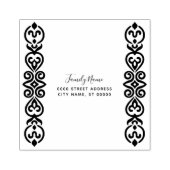 Dekorative Rücksendeadresse Gummi Briefmarke Gummistempel (Prägung)