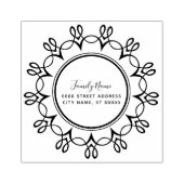 Dekorative Rücksendeadresse Gummi Briefmarke Gummistempel (Prägung)