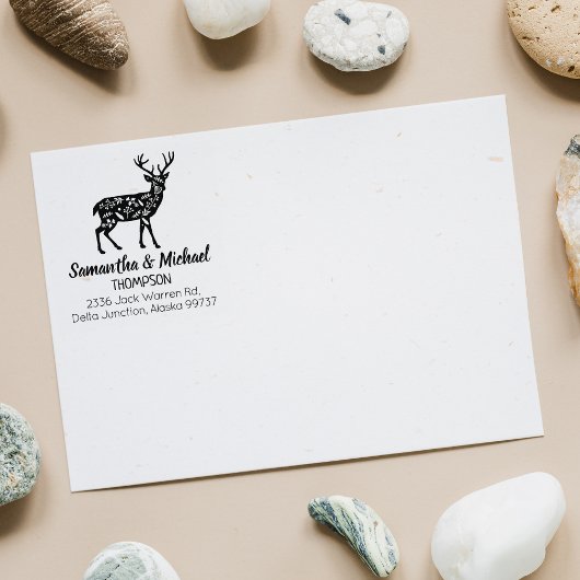 Dekorative Rücksendeadresse Gummistempel