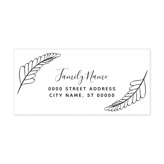 Dekorative Rücksendeadresse Selbstfarbige Briefmar Permastempel (Design)