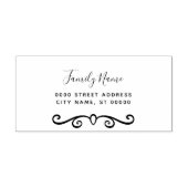 Dekorative Rücksendeadresse Selbstfarbige Briefmar Permastempel (Design)