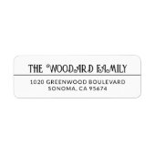 Dekorative Rücksendeadresse Vintager Familienname (Vorne)