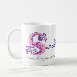 Dekorative S Monogramm-Tasse Sarahnamensbedeutung Kaffeetasse