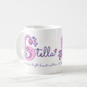 Dekorative S Monogramm-Tasse Stellanamensbedeutung Kaffeetasse (Vorderseite Links)