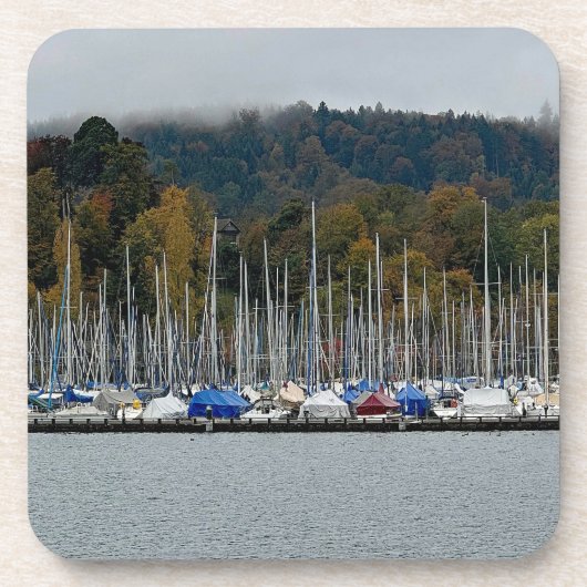 Dekorative Sailboat Marina Getränkeuntersetzer (Vorderseite)