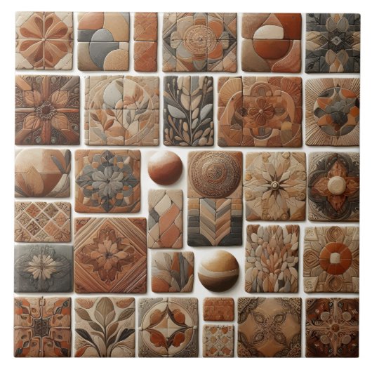 Dekorative Sammlung von Tone Tile Fliese (Vorderseite)