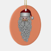Dekorative Santa Claus Orange Green Keramik Ornament (Rechts)