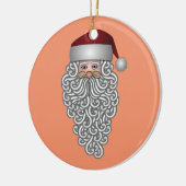 Dekorative Santa Claus Orange Green Keramik Ornament (Links)