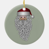 Dekorative Santa Claus Orange Green Keramik Ornament (Hinten)