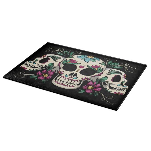 Dekorative Schädel Schneidebrett (Ecke)