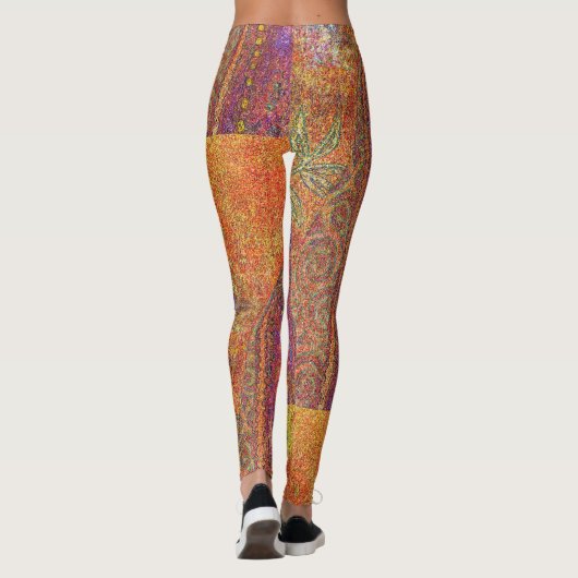 Dekorative Schädellegel Leggings (Rückseite)