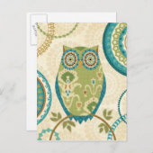 Dekorative Schale mit kreisförmigen Mustern Postkarte (Vorne/Hinten)