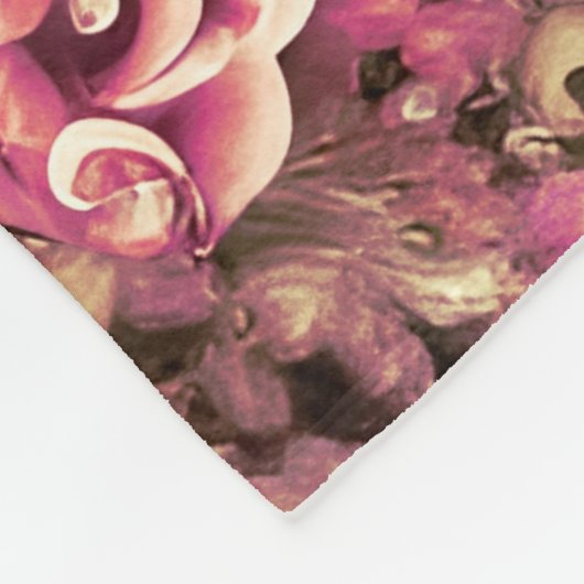 Dekorative Schmetterlinge und Rose Fleece Bl (Ecke)