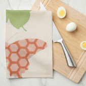 Dekorative Schmetterlingsmuster auf Cremehintergru Küchentuch (Viertel Falte)