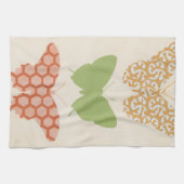 Dekorative Schmetterlingsmuster auf Cremehintergru Küchentuch (Horizontal)