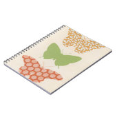 Dekorative Schmetterlingsmuster auf Cremehintergru Notizblock (Linke Seite)