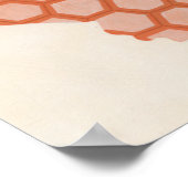 Dekorative Schmetterlingsmuster auf Cremehintergru Poster (Ecke)