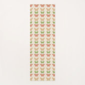 Dekorative Schmetterlingsmuster auf Cremehintergru Yogamatte (Vorderseite)