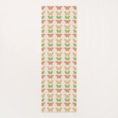 Dekorative Schmetterlingsmuster auf Cremehintergru Yogamatte (Rückseite)