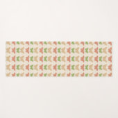 Dekorative Schmetterlingsmuster auf Cremehintergru Yogamatte (Vorderseite (Horizontal))