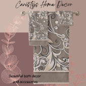 Dekorative Schnörkel Multicolors Badhandtuch Set