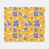 Dekorative schöne abstrakte moderne Stil floral Fleecedecke (Vorderseite (Horizontal))