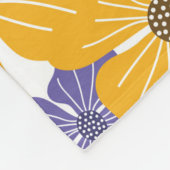 Dekorative schöne abstrakte moderne Stil floral Fleecedecke (Ecke)