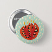 Dekorative schöne abstrakte Tulpe Button (Vorne & Hinten)