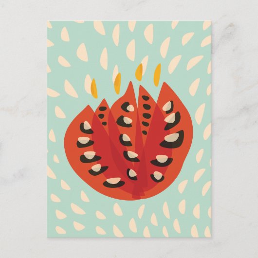 Dekorative schöne abstrakte Tulpe Postkarte (Vorderseite)
