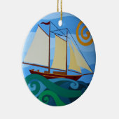 Dekorative Schooners Keramikornament (Rechts)