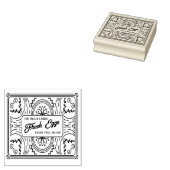 Dekorative Schrift Botanisches Bauernhaus Eierkart Gummistempel (Stempel)