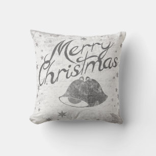 Dekorative Schwarz & Weiß Bell Frohe Weihnachten Kissen