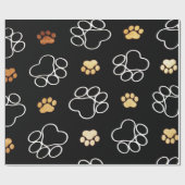 Dekorative Schwarz-weiß- und Goldtierpfeife Geschenkpapier (Flach)