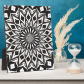 Dekorative Schwarzweiss-Mandala Fotoplatte (Seite)