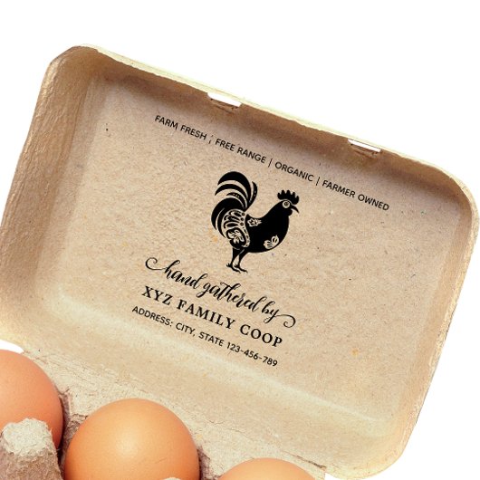 Dekorative Script Chicken Business-Briefmarke Gummistempel