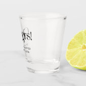 Dekorative Serif-Hochzeits-Cheers Schnapsglas (Rechts)