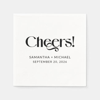 Dekorative Serif-Hochzeits Cheers Serviette