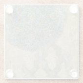 Dekorative Silber Tapestyle-Blumenarrangements Glasuntersetzer (Rückseite)