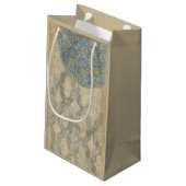 Dekorative Silber Tapestyle-Blumenarrangements Kleine Geschenktüte (Rückseite Schrägansicht)